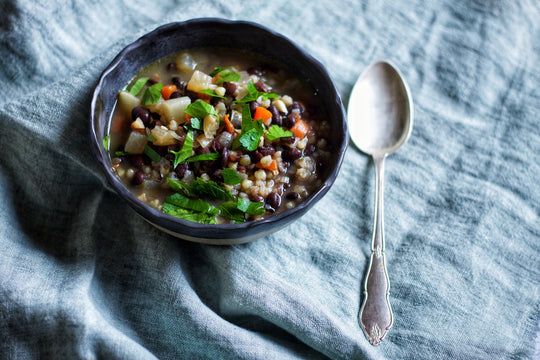 Black Bean and Buckwheat Soup