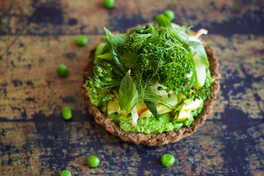 Green Tart with Charred Vegetables