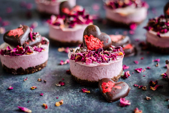 Raw Strawberry Swirl Cheesecake