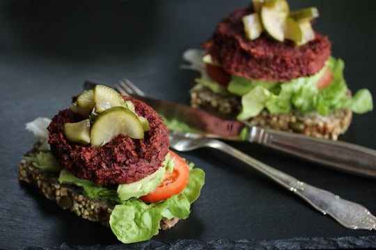 Beetroot & Black Bean Burger