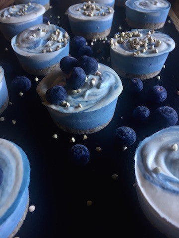 Blue Majik Sea Foam Raw Cheesecakes