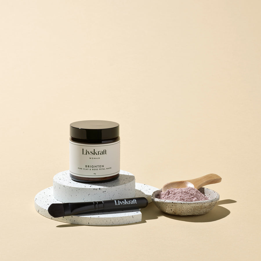 Brighten - Pink Clay and Rose Petal Mask - Freya's Nourishment